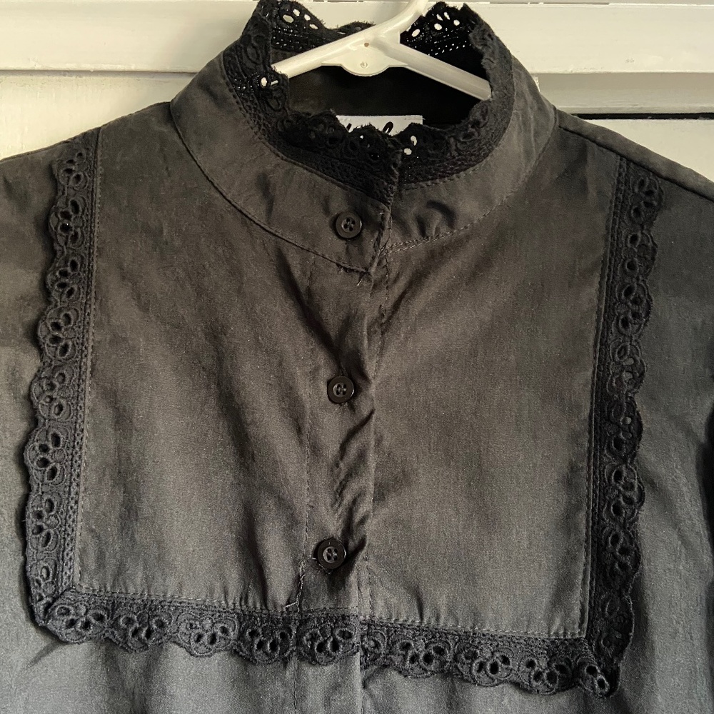 Lola May Mock Neck Smock Dress